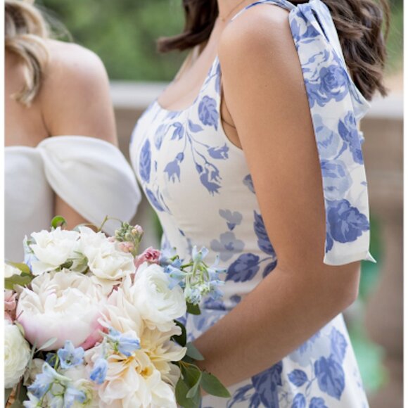 Reformation Twilight Dress - Blue Floral - Picture 2 of 9